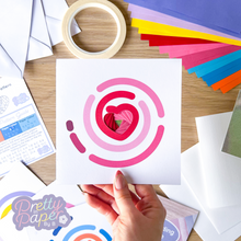 Load image into Gallery viewer, Sweet Heart Card Making Kit | Charity Craft Kit | Iris Folding Kit | Beginner Letterbox Gift | Discontinued