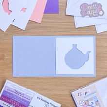 Load image into Gallery viewer, aperture on blue card blank