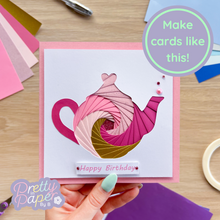 Load image into Gallery viewer, Make cards like this -  - pink teapot
