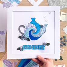 Load image into Gallery viewer, Tea pot wall art China Blue