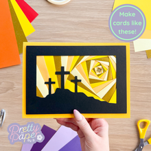 Load image into Gallery viewer, Make cards like this - yellow crosses