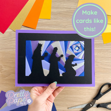 Load image into Gallery viewer, Make cards like this - purple wise men card