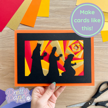Load image into Gallery viewer, Make cards like this - orange wise men card