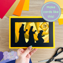 Load image into Gallery viewer, Make cards like this - gold wise men card