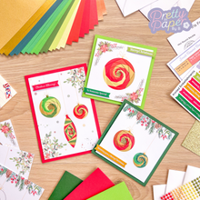Load image into Gallery viewer, Traditional Christmas Bauble Card Making Kit