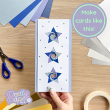 Load image into Gallery viewer, Make cards like this - blue star card