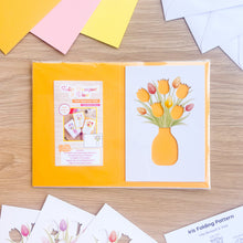 Load image into Gallery viewer, Tulip Bouquet and vase card aperture pack embellished edition