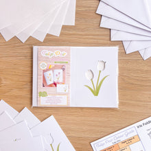 Load image into Gallery viewer, Tulip Pair Card Apertures A6 (Pack of 6) | PRINTED White Card Blanks & Envelopes x6 | Flower