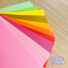 Load image into Gallery viewer, six sheets each of ten different tutti fruity colours