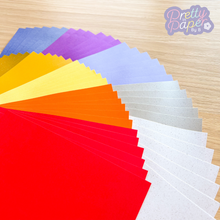 Load image into Gallery viewer, Twilight Silhouette Paper Pack A5, 60 Sheets | Plain, Pearlised & Sparkle Paper Pad | Red Orange Gold Blue Purple Silver Paper