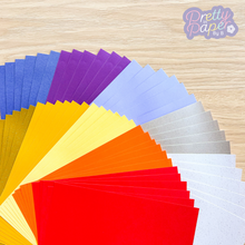 Load image into Gallery viewer, Twilight Silhouette Paper Pack A5, 60 Sheets | Plain, Pearlised & Sparkle Paper Pad | Red Orange Gold Blue Purple Silver Paper