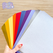 Load image into Gallery viewer, Twilight Silhouette Paper Pack A5, 60 Sheets | Plain, Pearlised & Sparkle Paper Pad | Red Orange Gold Blue Purple Silver Paper