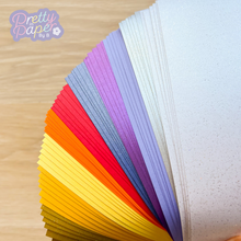 Load image into Gallery viewer, Twilight Silhouette Paper Pack A5, 60 Sheets | Plain, Pearlised & Sparkle Paper Pad | Red Orange Gold Blue Purple Silver Paper