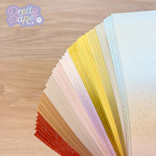 Load image into Gallery viewer, Vintage Neutrals Paper Pack A5, 60 Sheets | Plain & Sparkle Paper Pad | White, Cream, Gold, Salmon, Brown, Bronze Craft Paper