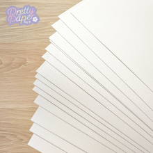 Load image into Gallery viewer, White linen textured paper pack for card inserts
