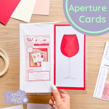 Load image into Gallery viewer, Wine Glass Card Aperture Pack Embellished edition