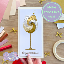 Load image into Gallery viewer, make cards like this gold wine glass