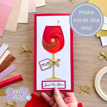 Load image into Gallery viewer, make cards like this - red wine card