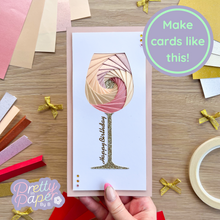 Load image into Gallery viewer, make cards like this - rose wine card