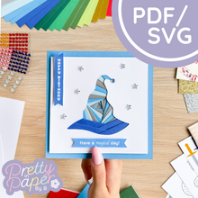 Load image into Gallery viewer, Wizard or Witch Hat Iris Fold Template