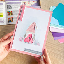 Load image into Gallery viewer, Wonky Gonks Card Making Kit | Winter Wonderland Edition | Beginner Iris Folding Craft Kit | Letterbox Craft Kit Gift | Blue Purple Teal