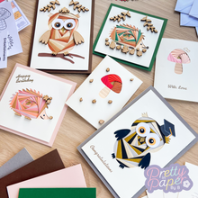 Load image into Gallery viewer, woodland iris folding card making kit