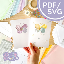 Load image into Gallery viewer, Butterfly Mini Iris Folding Pattern PDF & SVG | Beginner Printable Download | Cut File | Card Making Template