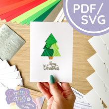 Load image into Gallery viewer, traditional-mini-xmas-tree-iris-folding-pattern