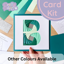 Load image into Gallery viewer, Alphabet Letter B Card Kit | Iris Folding Initial Card Making Kit | Advanced Craft Kit

