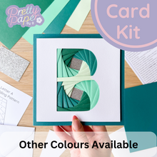 Load image into Gallery viewer, Alphabet Letter B Card Kit | Iris Folding Initial Card Making Kit | Advanced Craft Kit