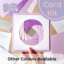 Load image into Gallery viewer, Alphabet Letter O Card Kit | Iris Folding Initial Card Making Kit | Beginner Craft Kit
