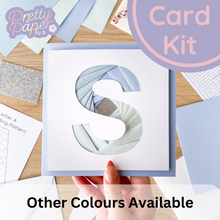 Load image into Gallery viewer, Alphabet Letter S Card Kit | Iris Folding Initial Card Making Kit | Intermediate Craft Kit