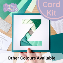 Load image into Gallery viewer, Alphabet Letter Z Card Making Kit
