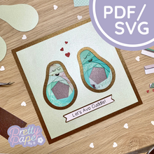 Load image into Gallery viewer, Avocado Iris Folding Template Pattern