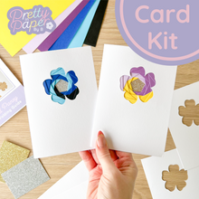 Load image into Gallery viewer, Iris Folding Card Making Kit Mini Pansy | Flower Craft Kit Beginners
