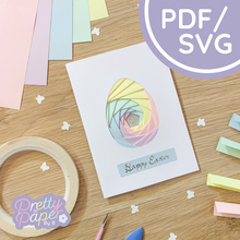 Load image into Gallery viewer, Easter Egg Iris Folding Pattern Template