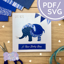 Load image into Gallery viewer, Elephant Iris Folding Template