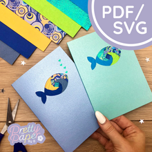 Load image into Gallery viewer, Fish Iris Folding Template