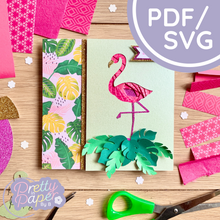 Load image into Gallery viewer, Flamingo Iris Folding Template
