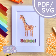 Load image into Gallery viewer, Giraffe Iris Folding Template