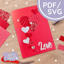 Load image into Gallery viewer, Heart Iris Folding Pattern