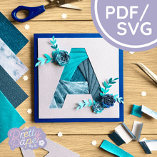 Load image into Gallery viewer, Iris Folding Letter A Template