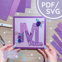 Load image into Gallery viewer, Letter M Iris Folding Template