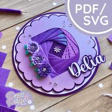 Load image into Gallery viewer, Iris Folding Letter D Template