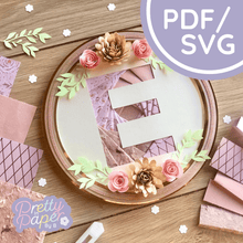 Load image into Gallery viewer, Letter E iris Folding Template