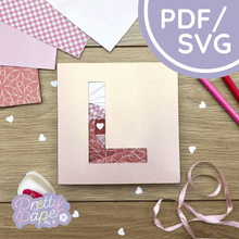 Load image into Gallery viewer, Letter L Iris Folding Template
