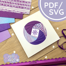 Load image into Gallery viewer, Letter O Iris Folding Template