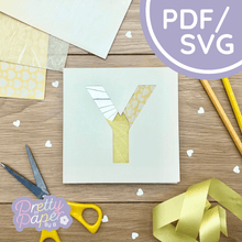 Load image into Gallery viewer, Letter Y Iris Folding Template