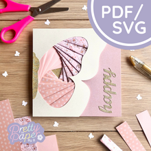 Load image into Gallery viewer, Butterfly Wing Iris Folding Template