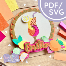 Load image into Gallery viewer, Iris Folding Cocktail Glass Template